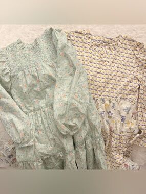 Shop The Mint Girls Lot of 2 Long Sleeve Floral Dresses Sz 12/14 EUC